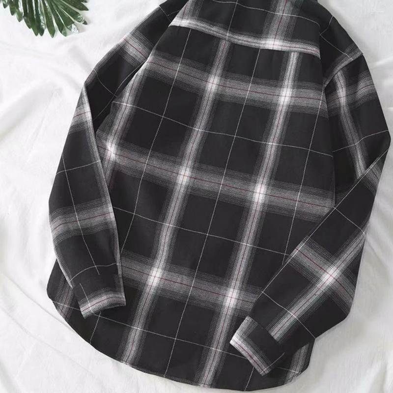 

Men's Casual Shirts Men Jacket Single Breasted Shirt Winter Plaid Print Fleece Lining, Black