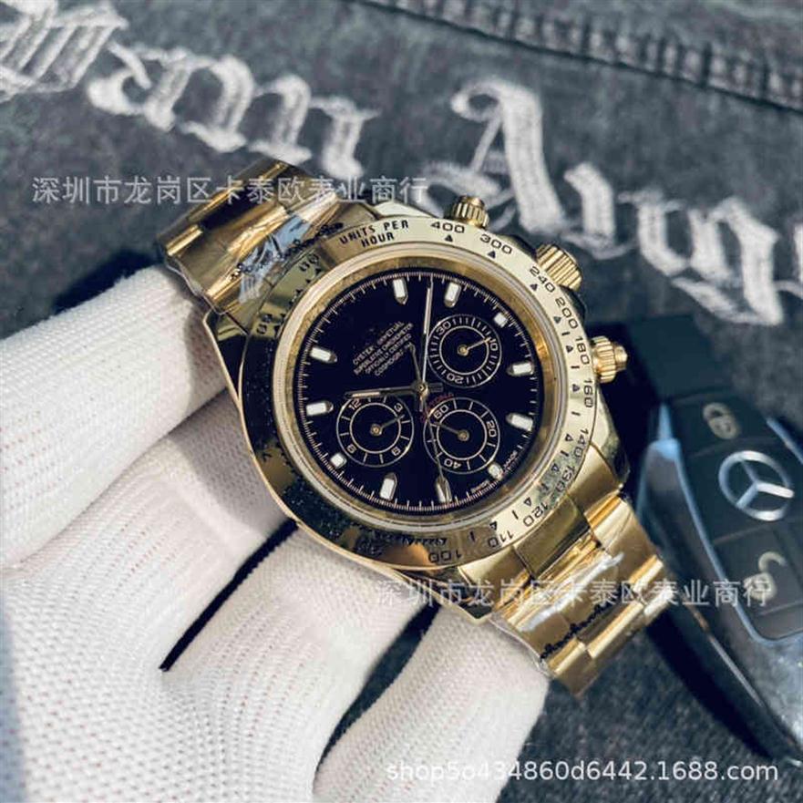 

Luxury Watches For Menss Gold Fully Automatic Mechanical Six Pin Multifunctional Timing Daytonas Fashion Lm7l246A