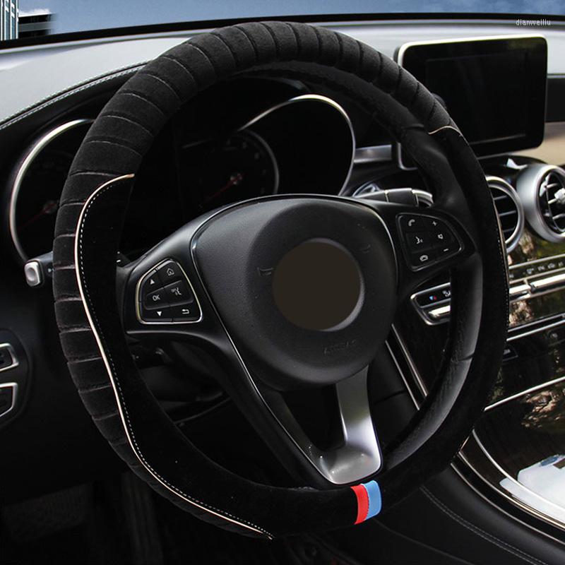 

Steering Wheel Covers Winter Cover 1pc Accessories Plush Soft 37-38cm Interior