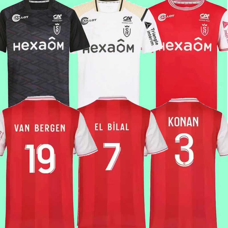 

22 23 Maillots Stade de Reims soccer jerseys EL BILAL ZENELI maillots VAN BERGEN ITO KEBBAL LOCKO MATUSIWA ABDELHAMID GRAVILLON BALOGUN 2022 2023 hommes enfants foot, Third