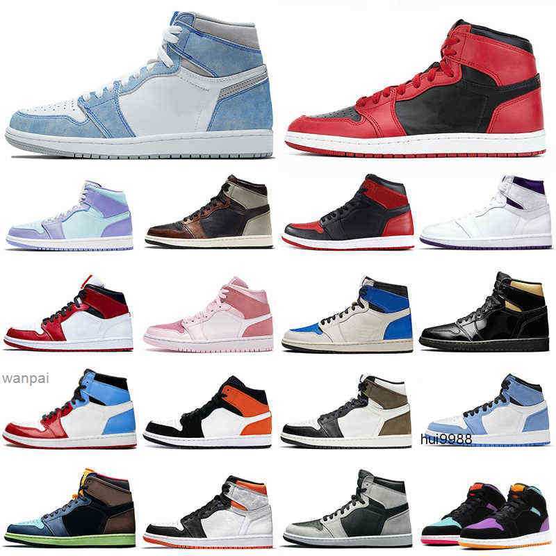 

2023 1s men basketball shoes 1 University Blue Obsidian Shadow Light Smoke Grey women mens trainers sports sneakers Breathable Wholesal og designer shoes, 1s royal blue
