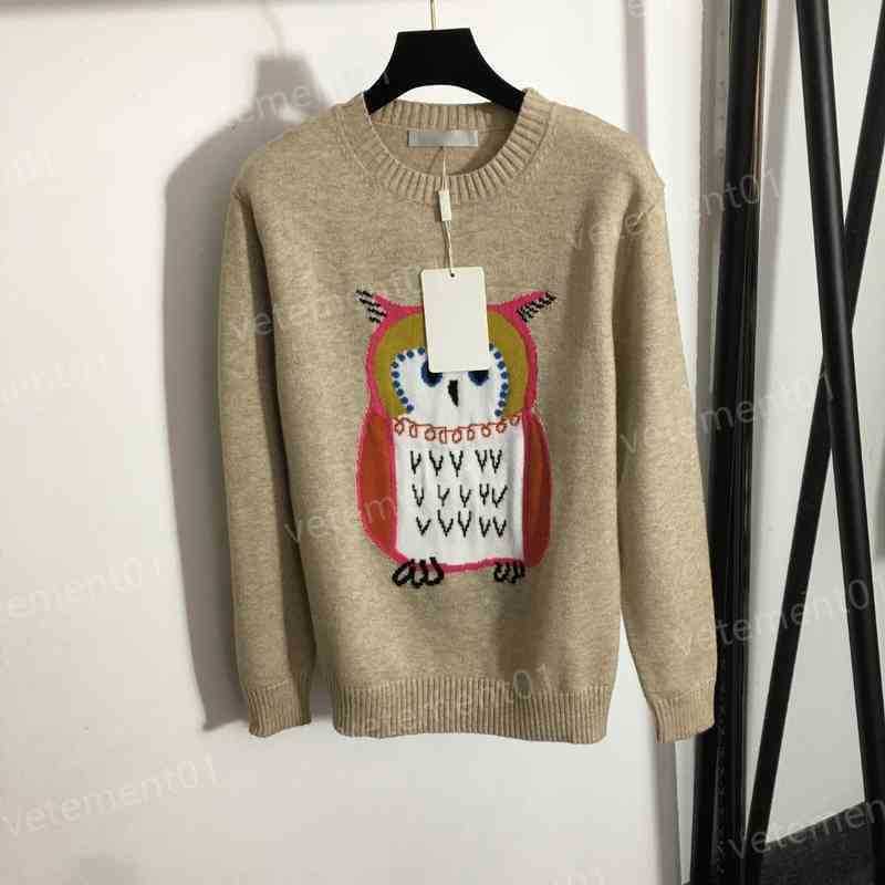 

Fashion Womens Sweaters Street Fashion Brand Chest Lettering Animal Print Long Sleeve Sweater Luxury Designer Women Sweater