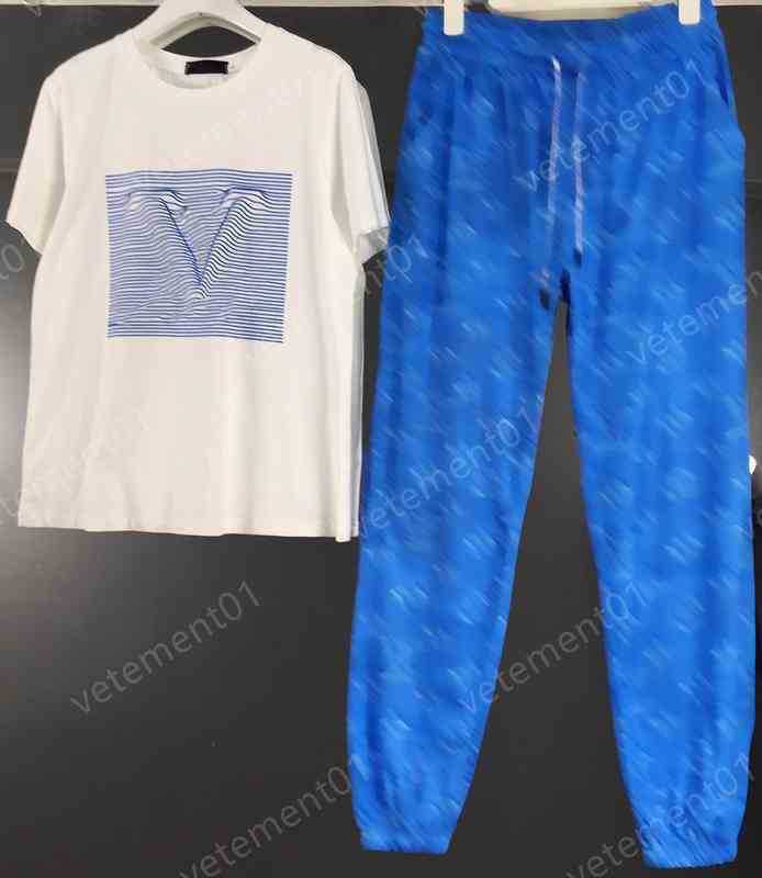 

Womens Two Piece Pants Logo Print T-shirt With Lettering On Chest And Loose-fitting Pants 2 Piece Sets Luxury Designer Tracksuits, 12