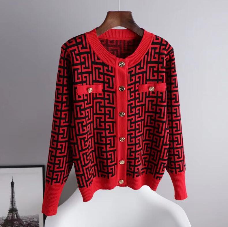 

Women's Sweaters Designer Striped Long Sleeve Knitted Cardigan Coat Round Neck Top Fashionable Loose Cashmere Sweater, 01