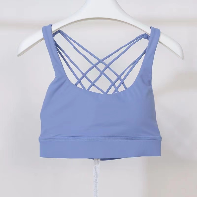 

Bra LL Yoga Shockproof Cross Straps Outfit Running Gym Sport Tank Top Women Widen Hem Push Up Workout Fitness Undershirt Women Crop Tops NXAG, White