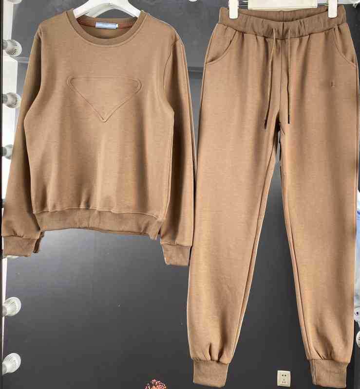 

Womens Two Piece Pants Trendy Logo Embroidered Crew Neck Sweatshirts Hoodie With Drawstring Pencil Trousers 2 Piece Sets Luxury Designer Tracksuits, 13