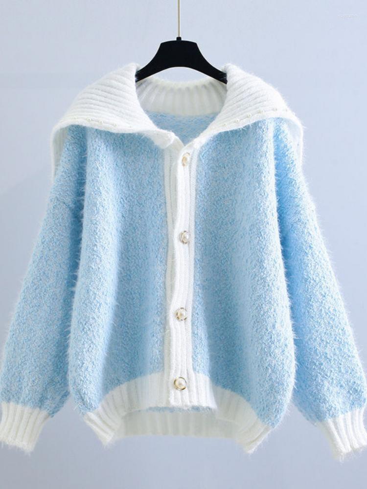 

Women's Knits Hsa Women Sweater Winter Oversized Knitted Cashmere Jumper Warm Black Loose Pullover Fluffy Casual Zipper Fashion Female, Jh069285 pink