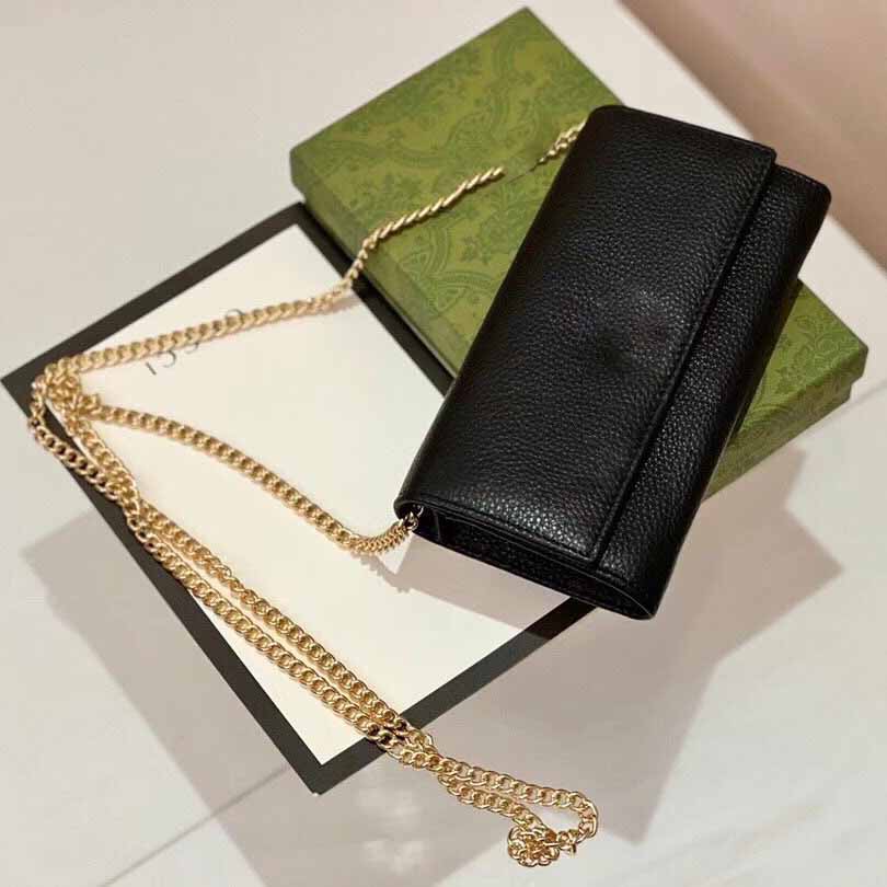 

Womens leather Wallet Luxurys Designers Bags canvas leather bag Handbags corn purse fashion shopkeeper shoulderbags lady's bag card holder, Black