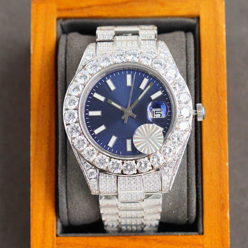 

Wristwatches Diamond Watch Automatic Mechanical Mens Watch 42mm Sapphire Stainls Steel Case Life Waterproof Montre De Luxe Fashion Men Busins Wristwatch, Color12