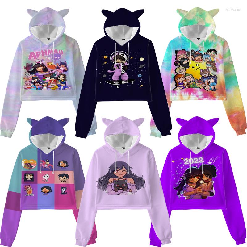 

Men's Hoodies Men Hoodie Girls Aphmau 3D Print For Women Kawaii Cartoon Sweatshirts Teenagers Kids Ear Pullovers Adult Child
