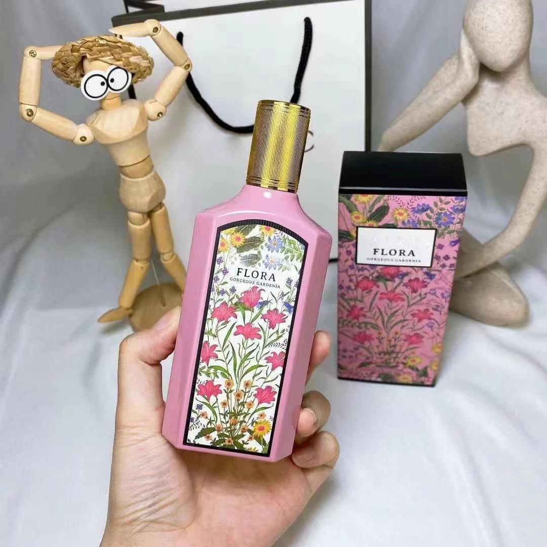 

Designer Brand Flora Perfumes For Women Gardenia Cologne 100ml Woman Sexy Jasmine Fragrance Perfumes Spray EDP Parfums Royal Essence Wedding Perfume