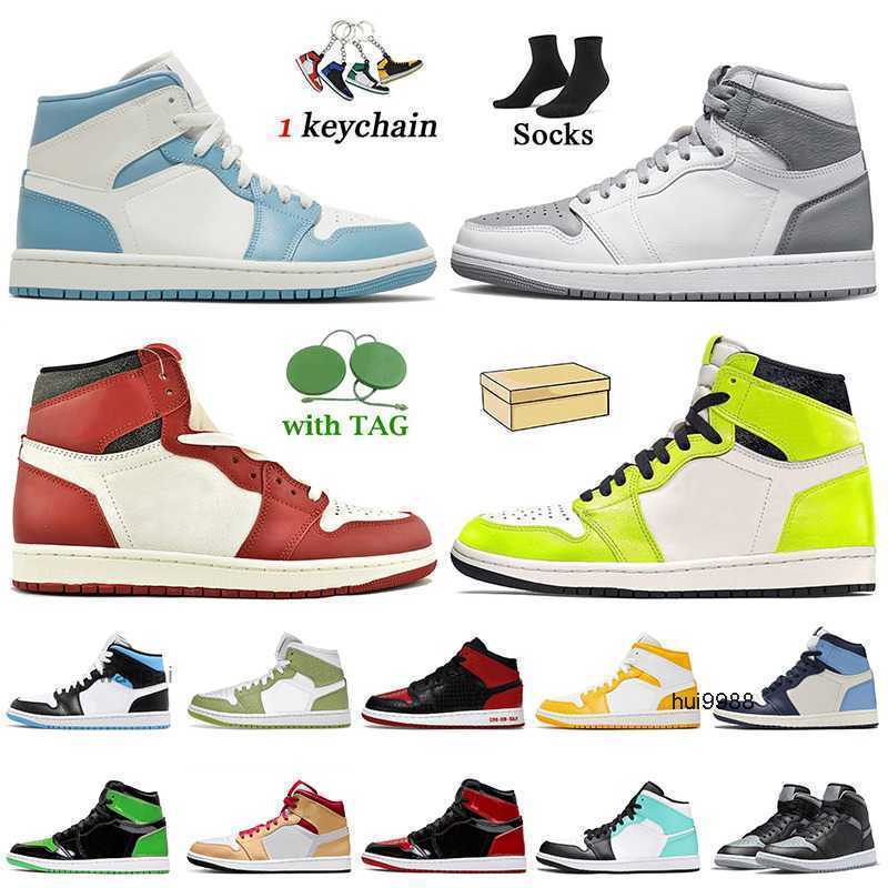 

2023 With Box Jumpman 1 Basketball Shoes Fashion Women Mens 1s Chicago Reimagined University Blue Gold Visionaire Green Python Bred Tex og designer shoes, A50 36-46 high element black particle gr