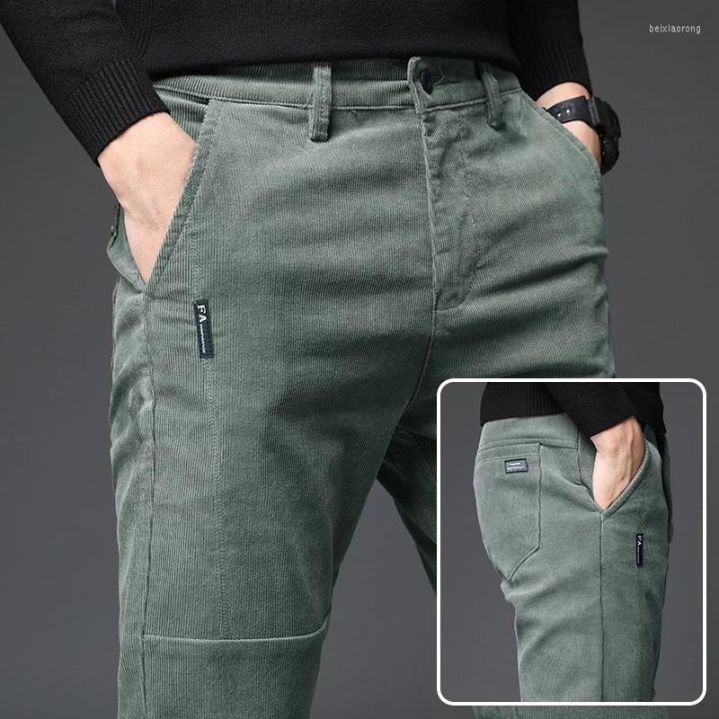 

Men's Jeans Winter Pants Men Trousers Military Green 2022 Out Door Corduroy Slim Casual Male Black Office Work Big Size