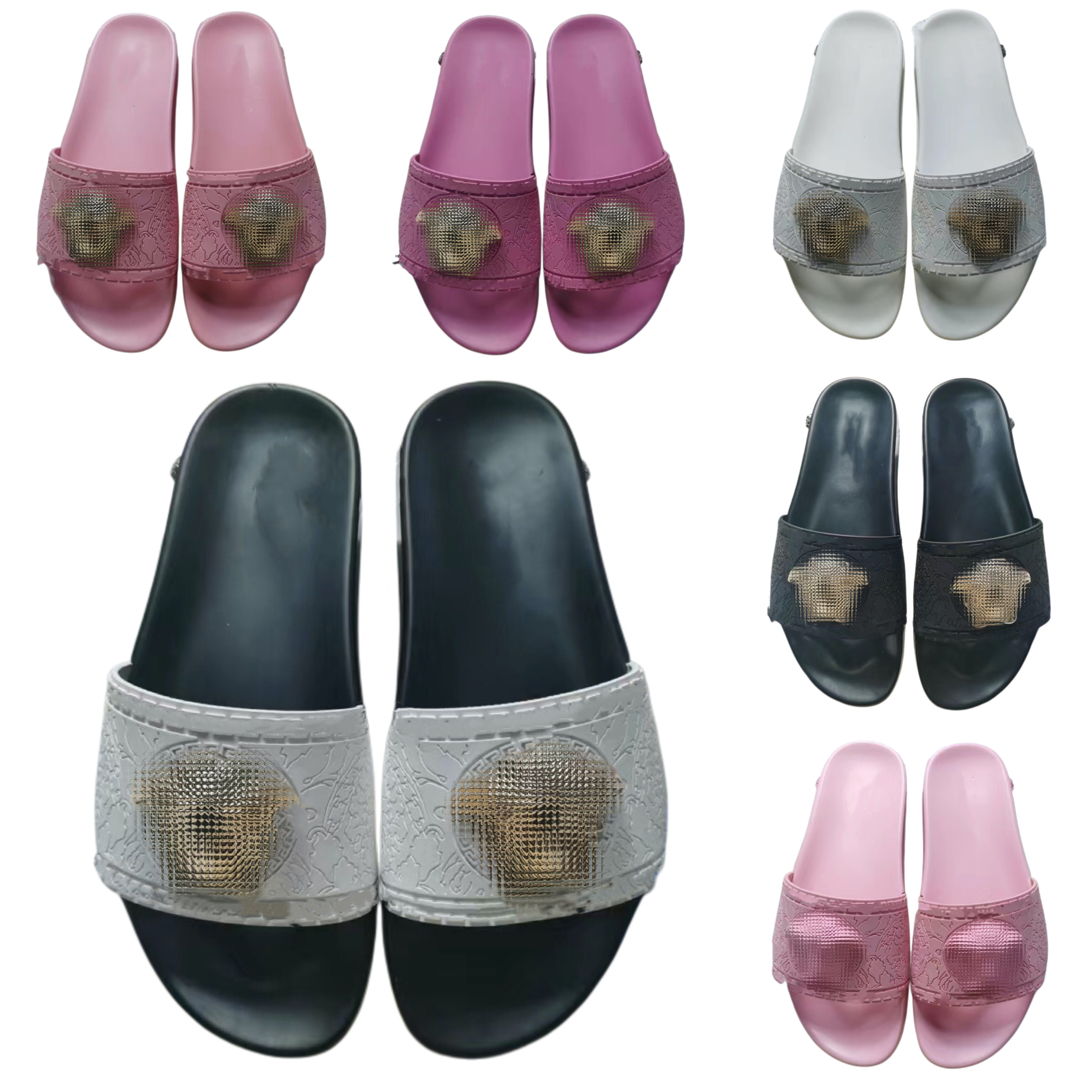 

Luxury designer slippers thick soled anti-skid waterproof sandals flat soled lovers bathroom casual shoes holiday summer