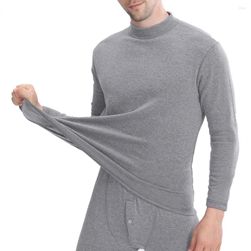 

Men's Tracksuits Men Underwear Wearable Pullover Long-Pants Pure Color Thermal For Outdoor Winter Base Suit Bottoms, Black