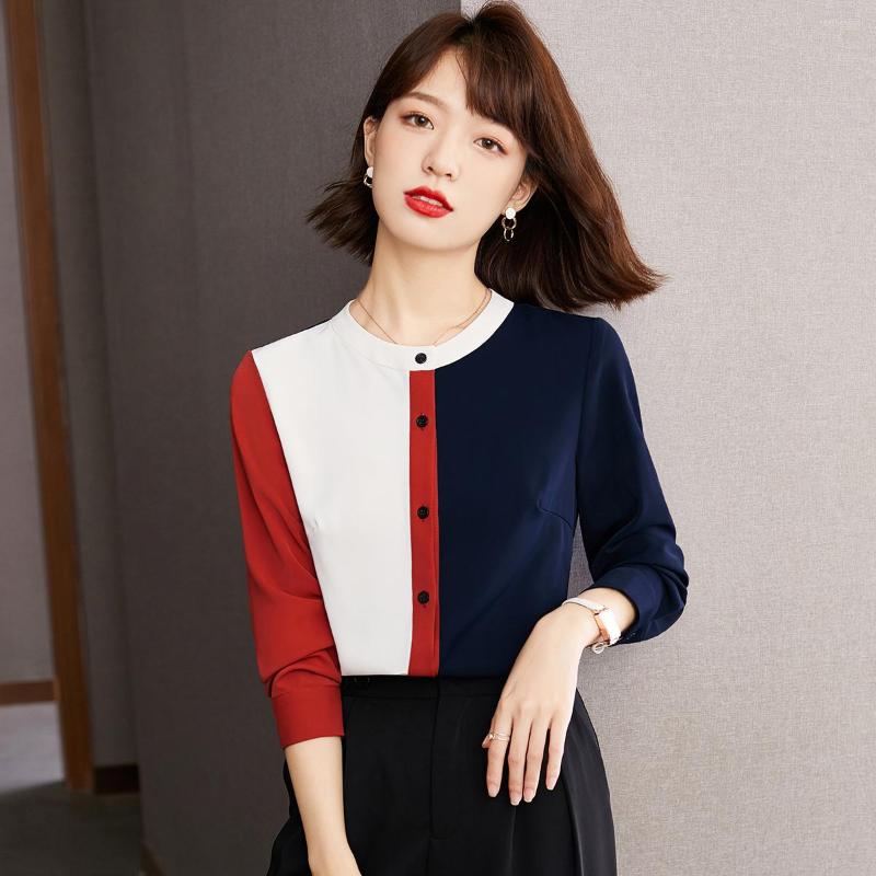 

Women' Blouses Autumn 2022 Chiffon Shirt-matching Shirt-korean Fashion Shirt Blouse Blusas Mujer De Manga Larga N1083, The picture color