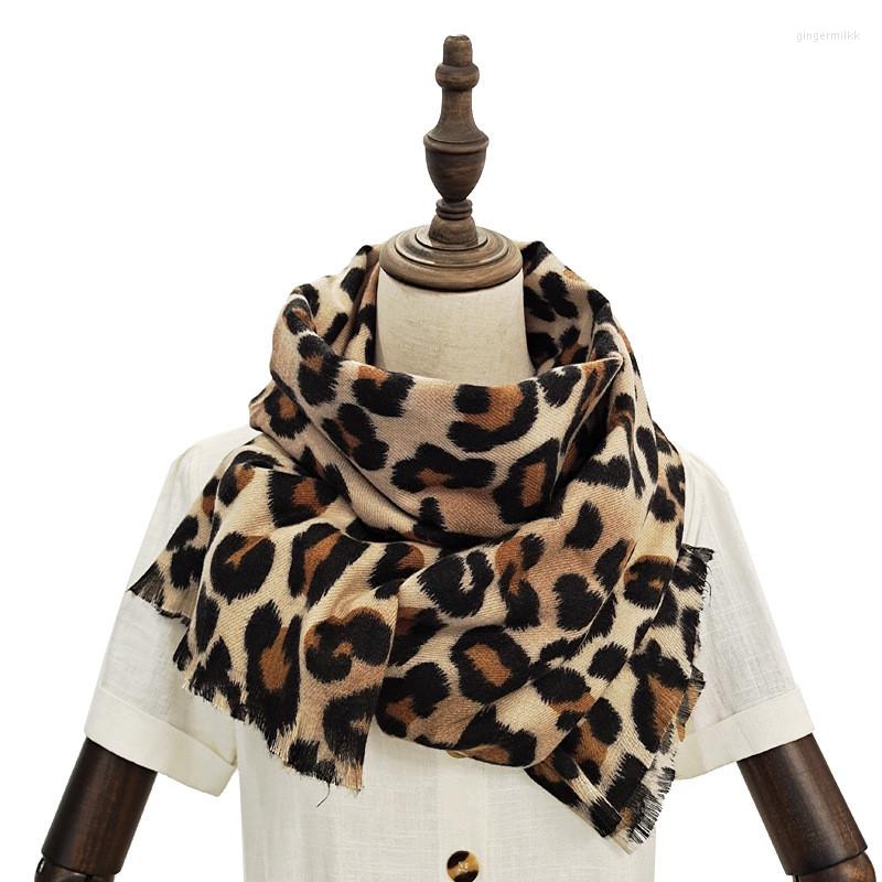

Scarves Winter Cashmere Scarf Leopard Dot Fringe Pashmina Stole Blanket Shawls Wraps 2022 Fashion Design Foulards 200 80Cm