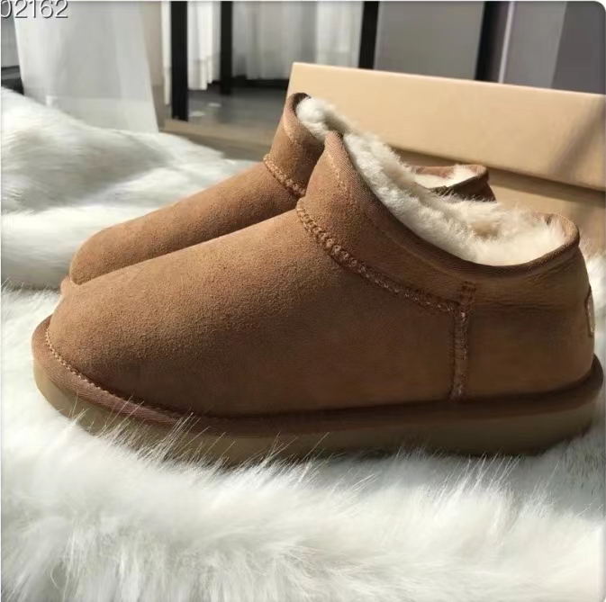 

HOT Snow Boots Boot Warm Boots Suede Shoes Classical Short Miniwomen Keep Warm Man Womens Plush Casual Chestnut Grey 2022 Hot Aus Children's mini boots U5854, Reindeer brown