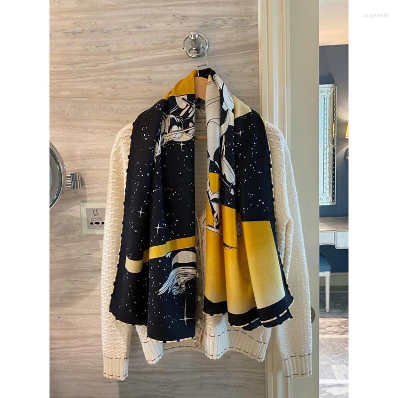 

Scarves Fashion Print Pashmina Scarf Wraps Large Square Women Winter Wool Shawl 132 132cm