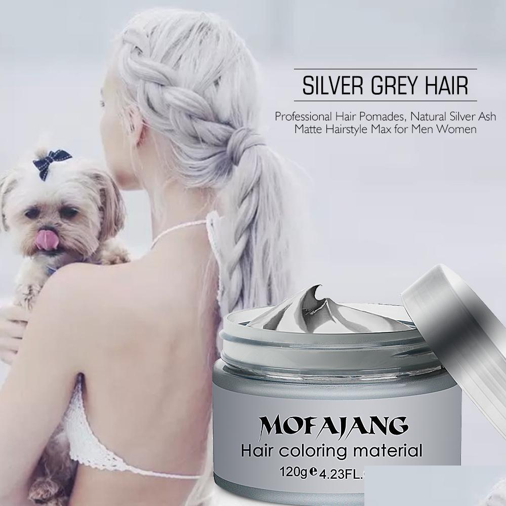 

Pomades Waxes Mofajang Hair Wax 120G For Styling Pomade Strong Style Restoring Big Skeleton Slicked 8 Colors Drop Delivery 2022 Pr Dhfh4