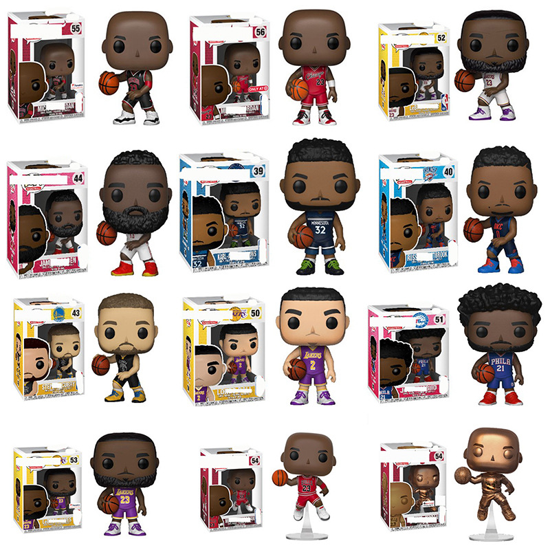 

new figures funko pop basketball Different styles of stars figure model, Multicolor