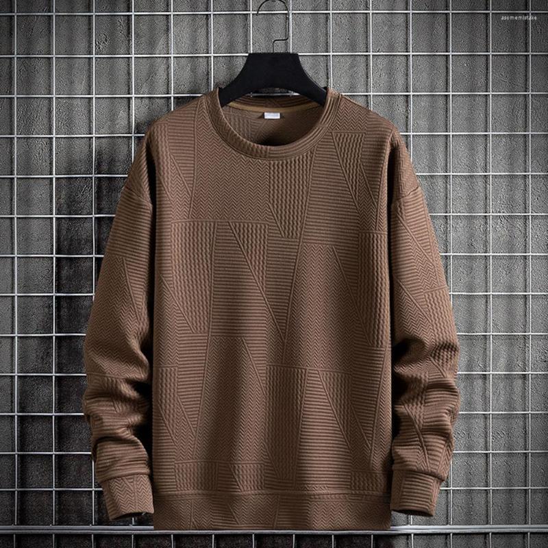 

Men's Sweaters Trendy Spring Sweatshirt Striped Jacquard Warm Streetwear Simple Style Men, Black