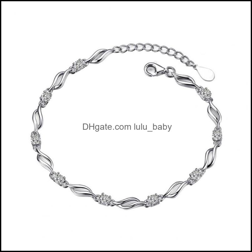 

Bangle Bangle Fashion Rhinestone Chain Bracelet Bracelets Eyecatching Exquisitebangle Drop Delivery 2022 Jewelry Dhafi