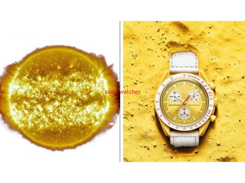 

2022AA New Fashion Explore Planet Couple Watch Nylon Strap Ceramics Material Ladies Watches Dial Diameter 42mm Quartz Watch 147, Box