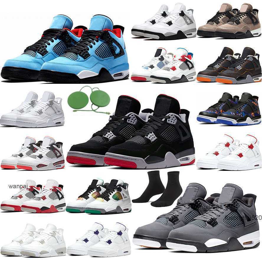 

2023 shoes for Jumpman 4 Basketball Shoes 4s Black Cat cream color Cactus Jack Men Womens Neon Court Purple Bred Mens Trainers Sports Sneaker Eu og designer shoes, # 4