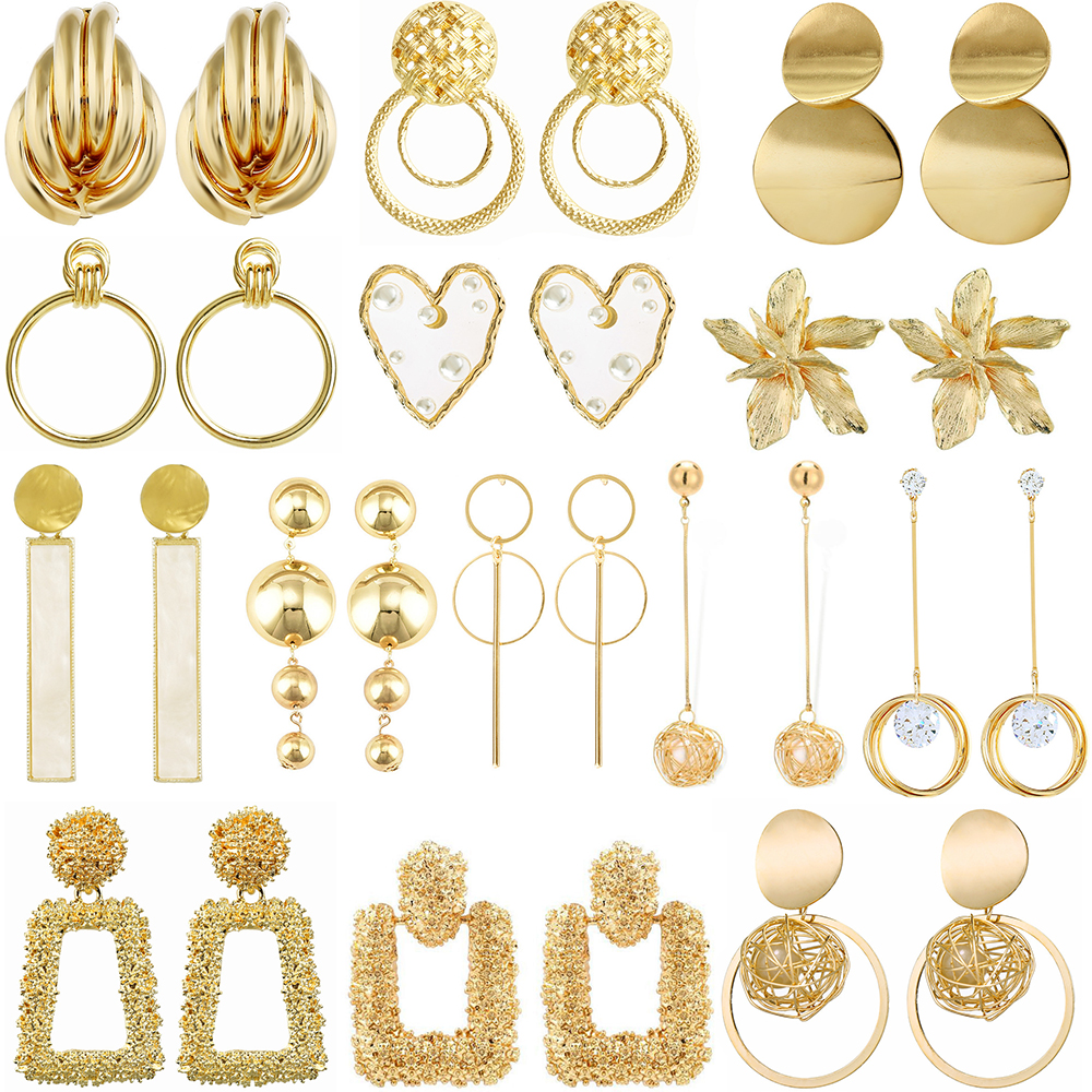 

Stud Drop Earrings Charm Hoop Round Female Hanging Dangle Modern Party Circle Women Girls Gold Fashion Jewelry Wholesale Delivery 202 Smt81