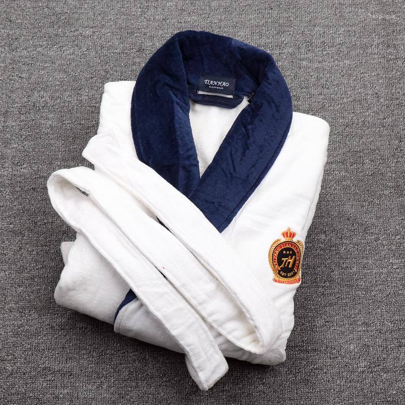 

Men's Sleepwear Winter Thickening Men Bathrobe Plus Size 3XL Pajamas Pyjamas Towel Fleece Robe Warm Lengthen Male Dressing Gown Mens Night, Black