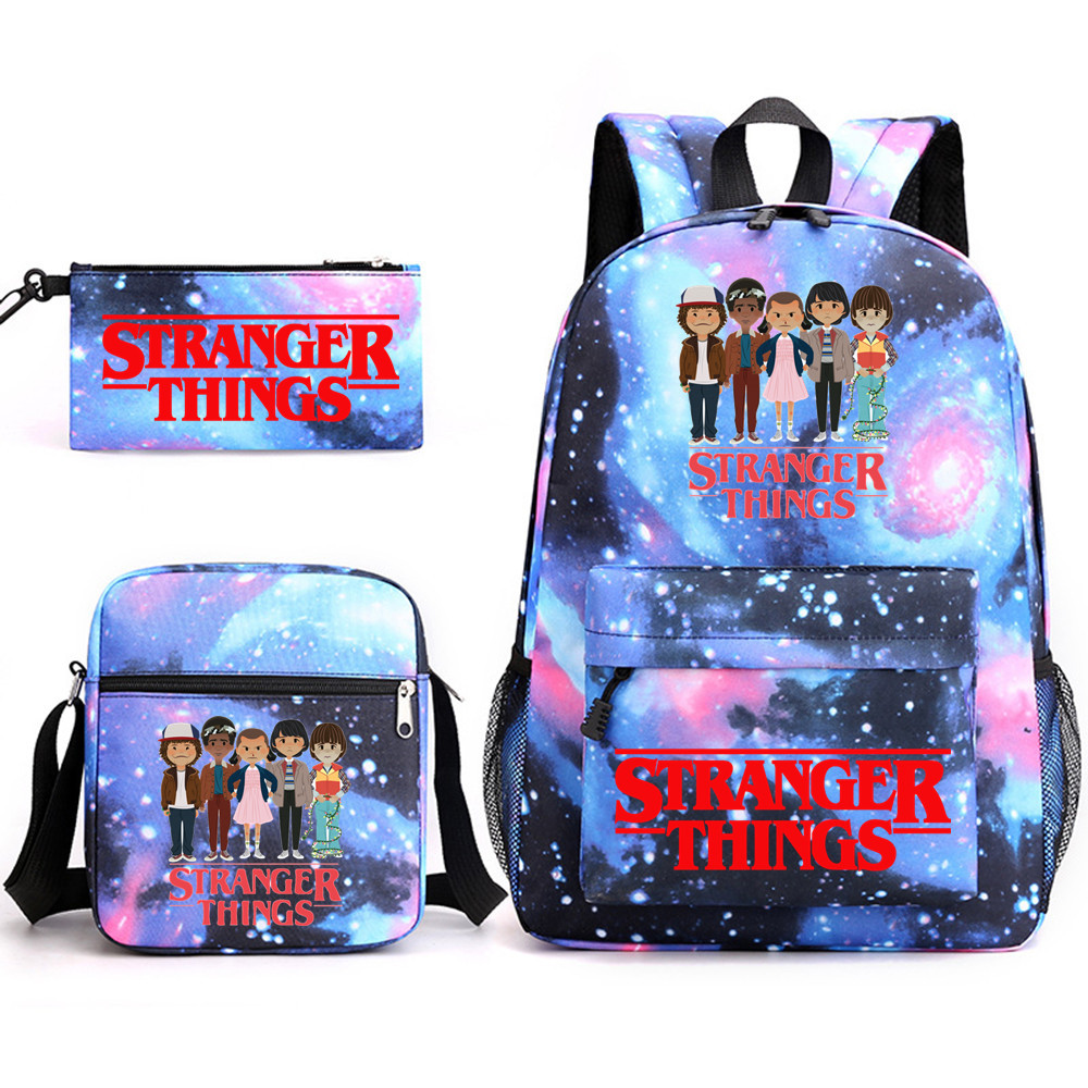 

Stranger Things Galaxy Space Backpack Luminous School Bags for Teenage Girls Boys Travel Rucksack Kids Daily Book Bags, 10