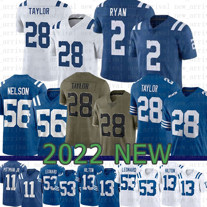 

CUSTOM CUSTOM Matt Ryan Jonathan Taylor Football Jersey Quenton Nelson Darius Leonard Alec Pierce Michael Pittman Jr. T.Y. Hilton Kenny Moor, Mens-xm