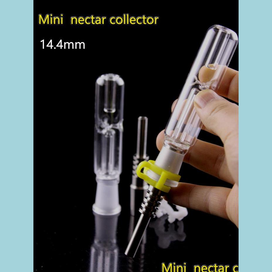 

Other Smoking Accessories High Quality Mini Nectar Collector Kit With Titanium Tip Nail Quartz 10Mm 14Mm 18Mm All Avaiable Glass Pip Dhamu