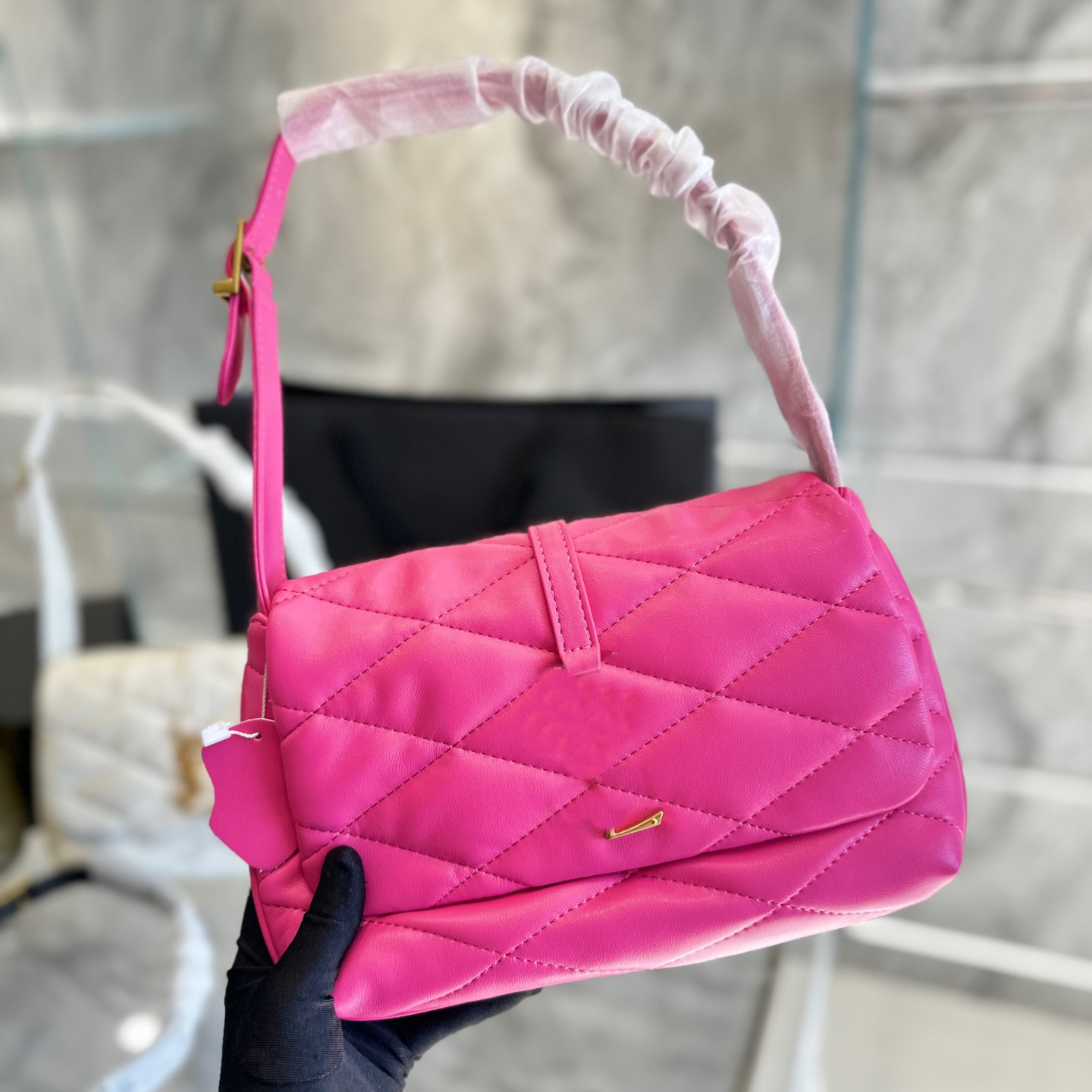 

Designer Brand bag Subaxillary bags Luxury Fashion Shoulder Handbags Women Letter Purse Phone bag Wallet Metallic Totes hobo, No bags