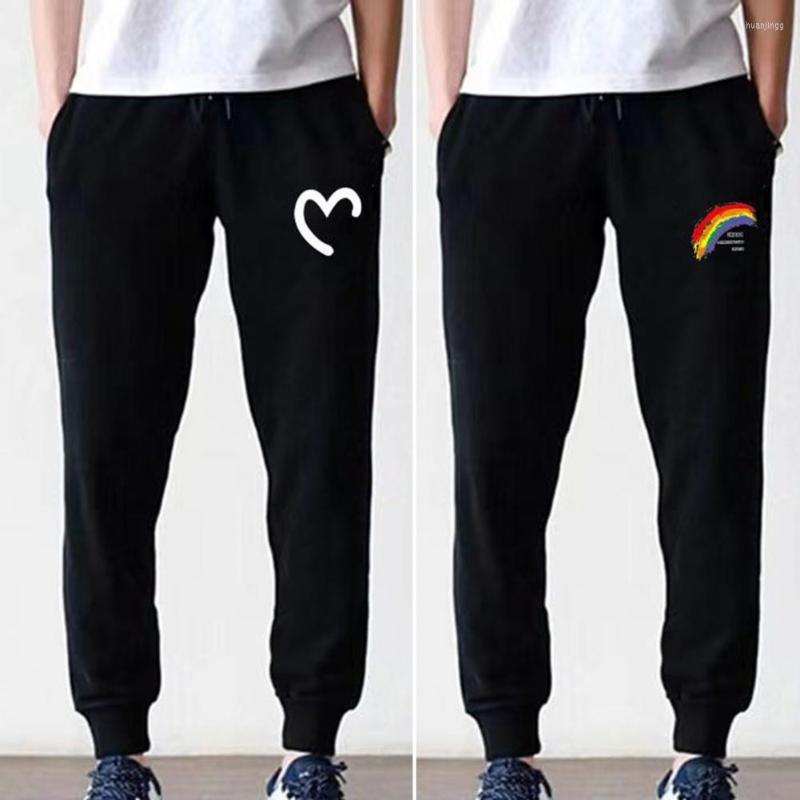 

Men's Pants Men Trousers Drawstring Male Joggers Relaxed Fit Lace-up, Black