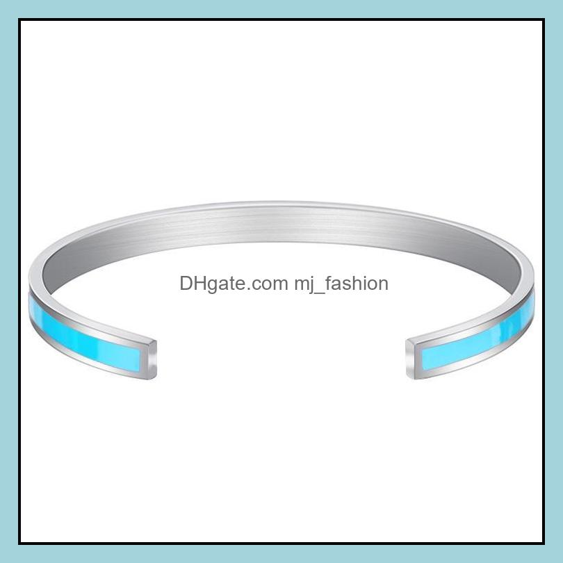 

Bangle Bangle 2022 Stainless Steel Jewelry Colorf Glue Drop Mticolor Bracelet Fashion Personalized Latest Drop Delivery Bracelets Dhyvo