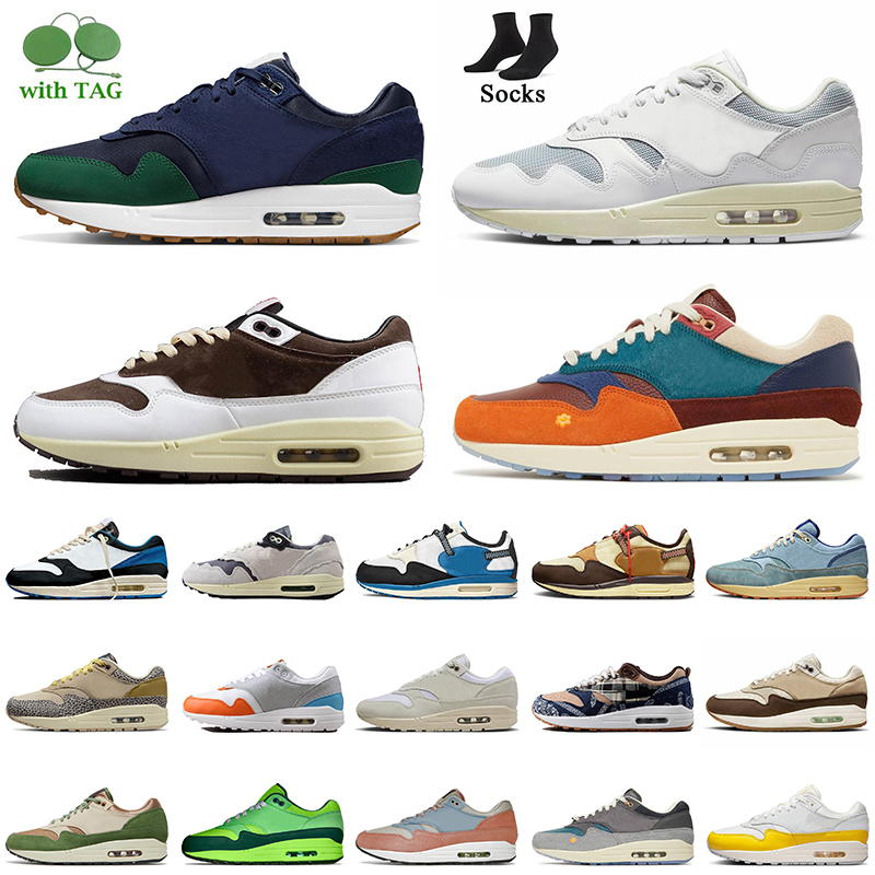 1 Chaussures de course patta waves 1s 87 femmes entraîneurs masculines sportif blanc noir gris kasina a gagné des concepts ang orange
