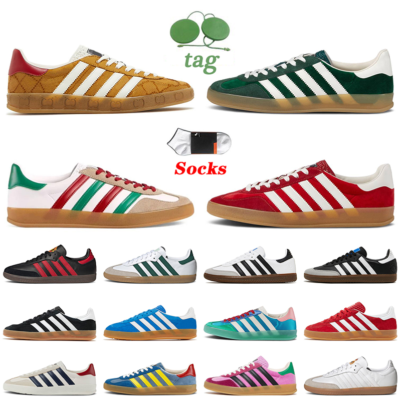 

Samba Vegan Gazelle Sneakers Sports Designer Casual Shoes Women Mens Gazelles OG Monogram Red Velvet Green Suede Blue Pink White Black Gum Wales Bonner Trainers, D12 mexico 36-45