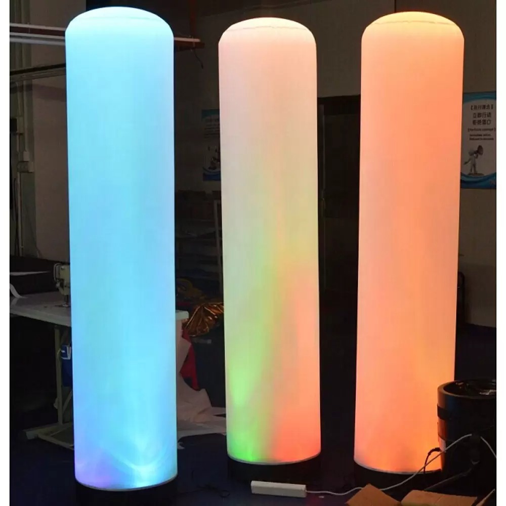 

Customized Size And Printings Inflatable LED Pillar Giant Lighting Inflatables Tube Decoration for Wedding Party Decoration