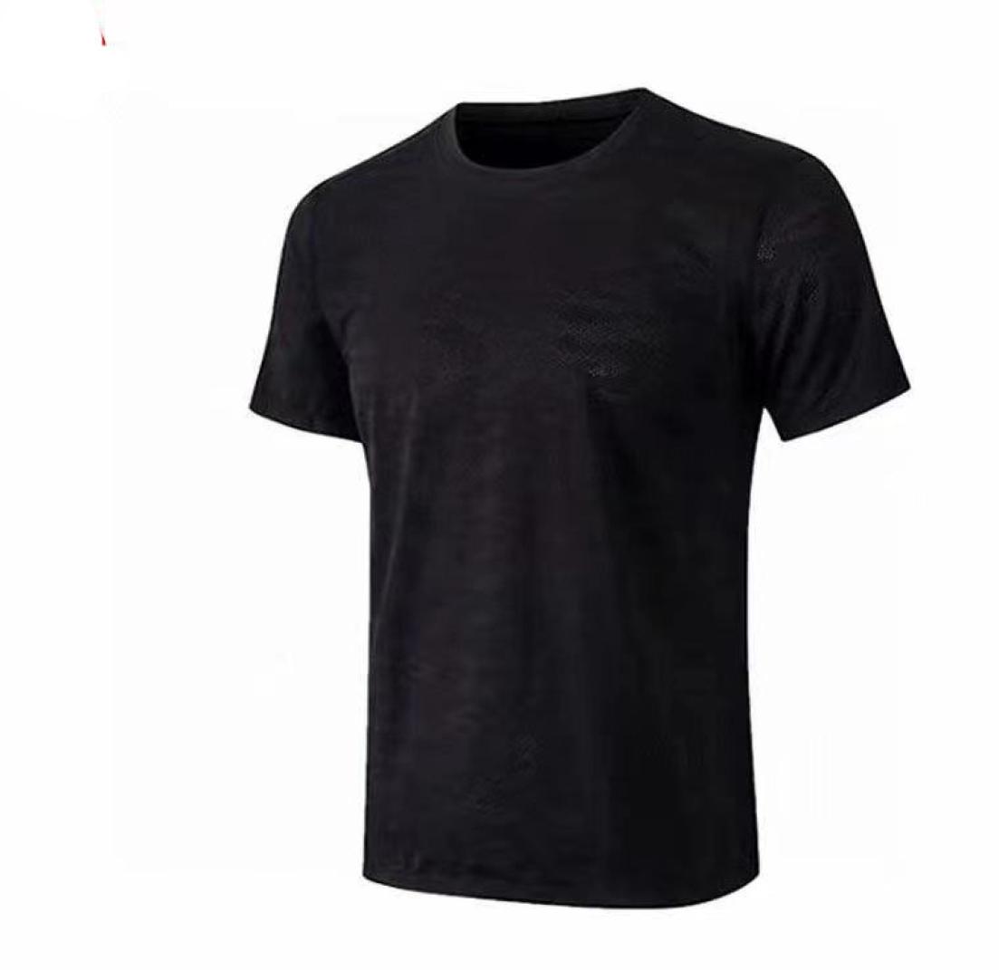 

lu yoga High quality men039s fitness short sleeve breathable comfortable top Round neck running golf casual wear3636902, Grey