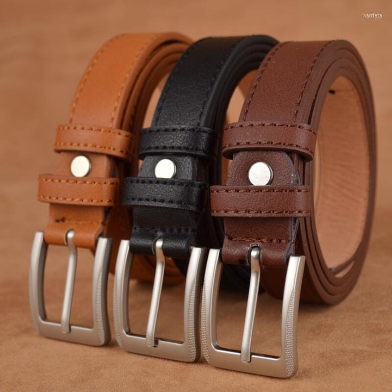 

Belts Fashion Women Unisex Leisure Jeans Wild Belt Pin Metal Buckle Versatile Business Black Waistband 90cm 105cm, Blue