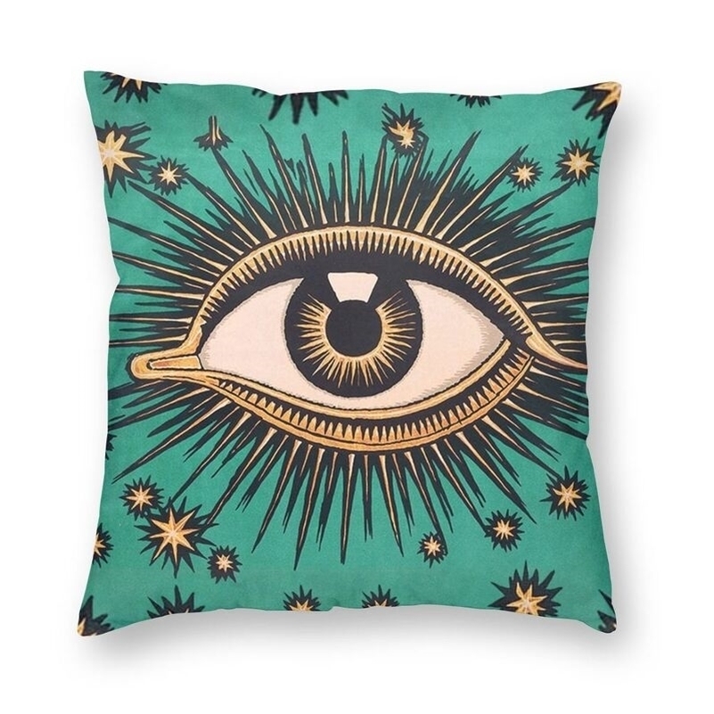 

Pillow Case All Seeing Eye Art Cover Home Decor Evil Mystic Eyes Cushions Throw for Living Room Double sided Printing 221102, Black