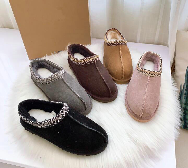 

Womens Mini Platform Boots Tazz Slippers Fur Slides Classic Ultra Slip-on Les Petites Suede Wool Blend Comfort Winter Designer Snow Booties DF-49, Pink