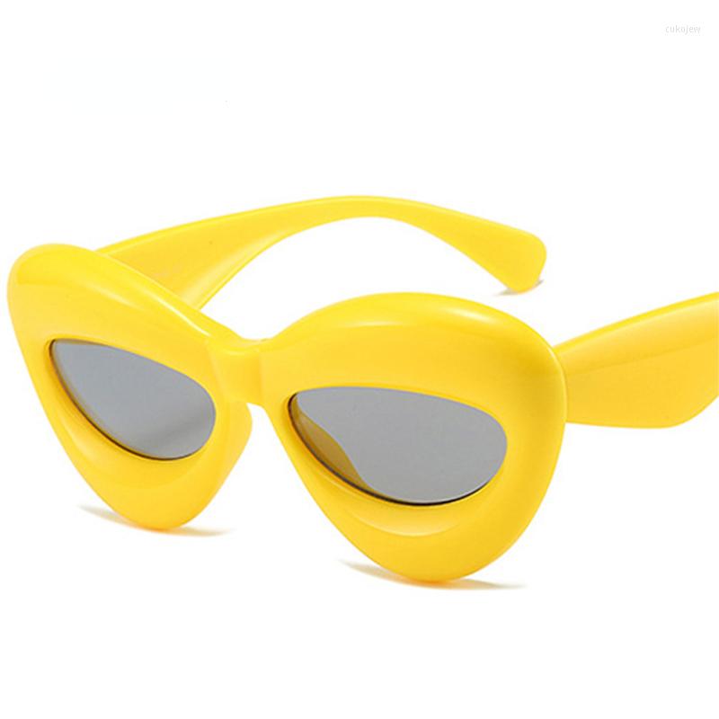 

Sunglasses Retro Cat Eye Candy Color Women Fashion Brand Designer Oval Lens Shades UV400 Men Yellow Pink Sun Glasses