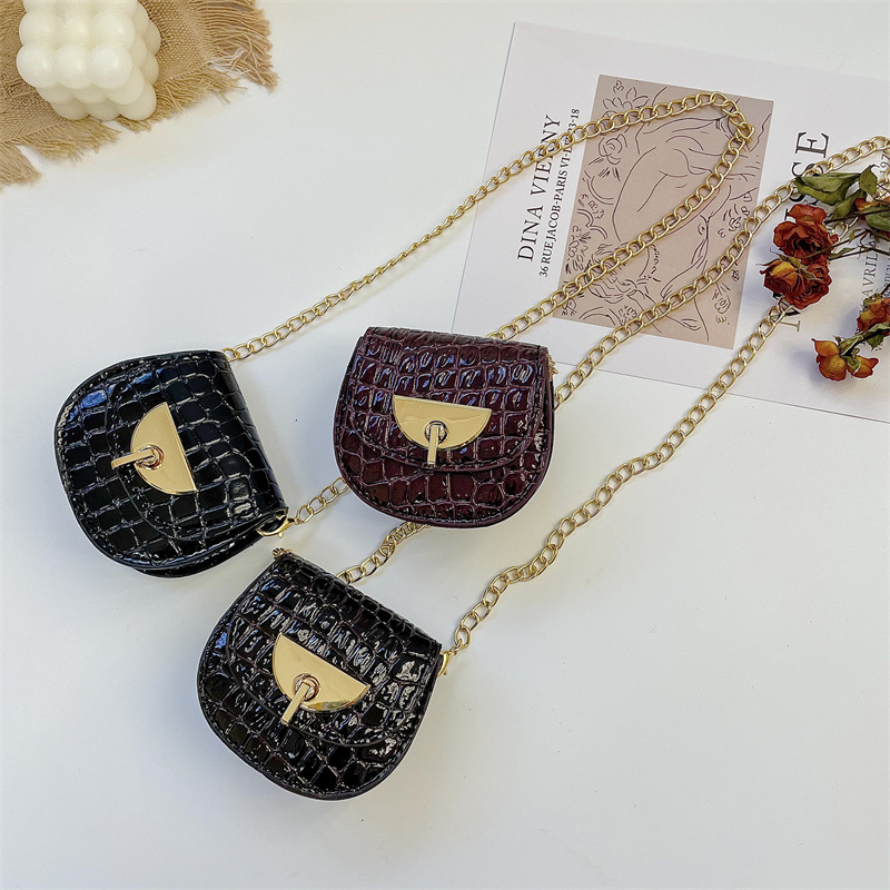 

Fashion girls leopard print handbag mini baby chain shoulder bags small children coin purse, 02