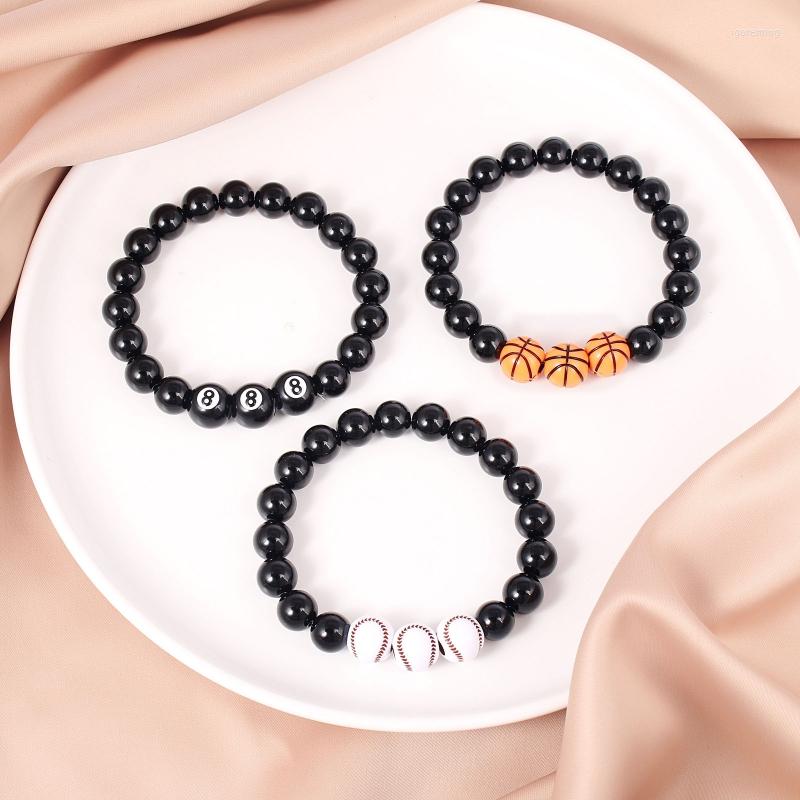 

Bangle Basketball Volleyball Bracelet Natural Stone Beads Gift For Boyfriend