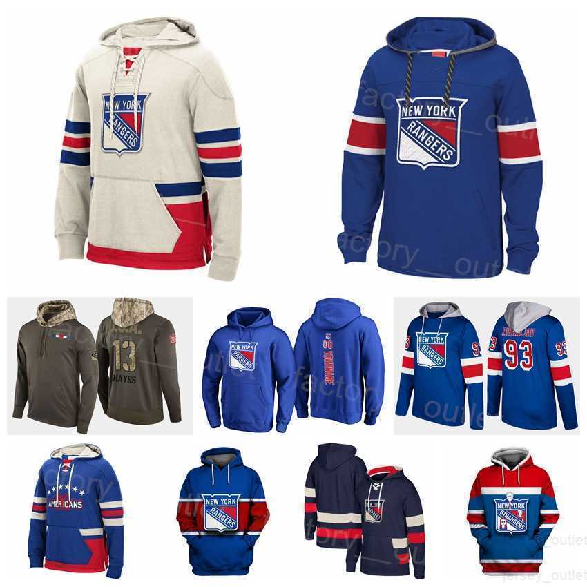 Hockey de New York Rangers 29 Vestes en jersey Dryden Hunt Hunt 75 Ryan Reaves Hoodies 55 Ryan Lindgren Hooded 99 Wayne Gretzky Sweatshirts Pullo