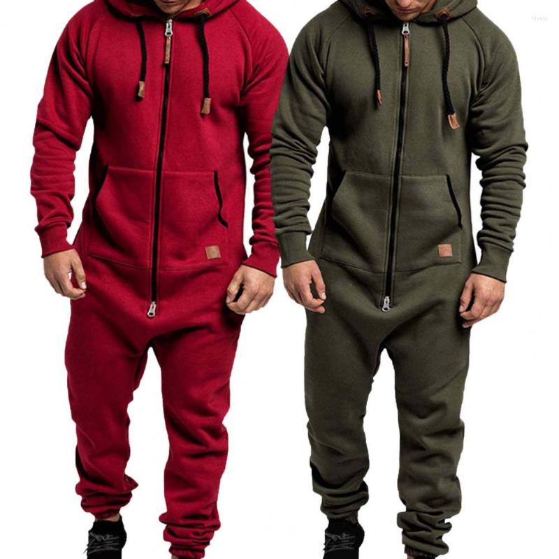 

Men's Tracksuits Casual Men Jumpsuit Plus Fleece Keep Warm Winter Clothing Thick Hoodie For Outdoor, Navy blue
