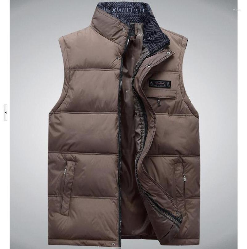 

Men's Vests Winter Men Casual Warm Vest Plus Size M-XXXXL Super Quality Pocket Design Mandarin Collar Man Fashion Waistcoat, Blue